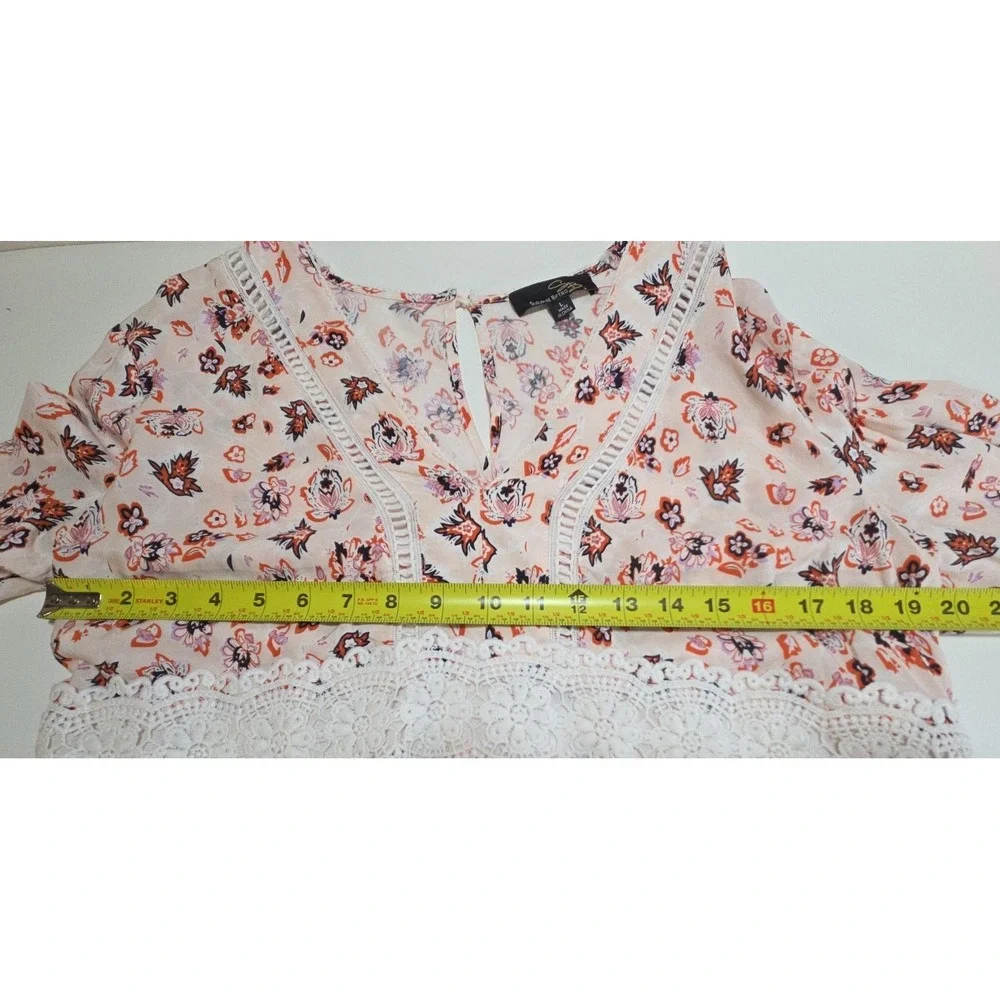 Suzanne Betro Floral ‎ Tunic Blouse Long Sleeve Large - Picture 6 of 7